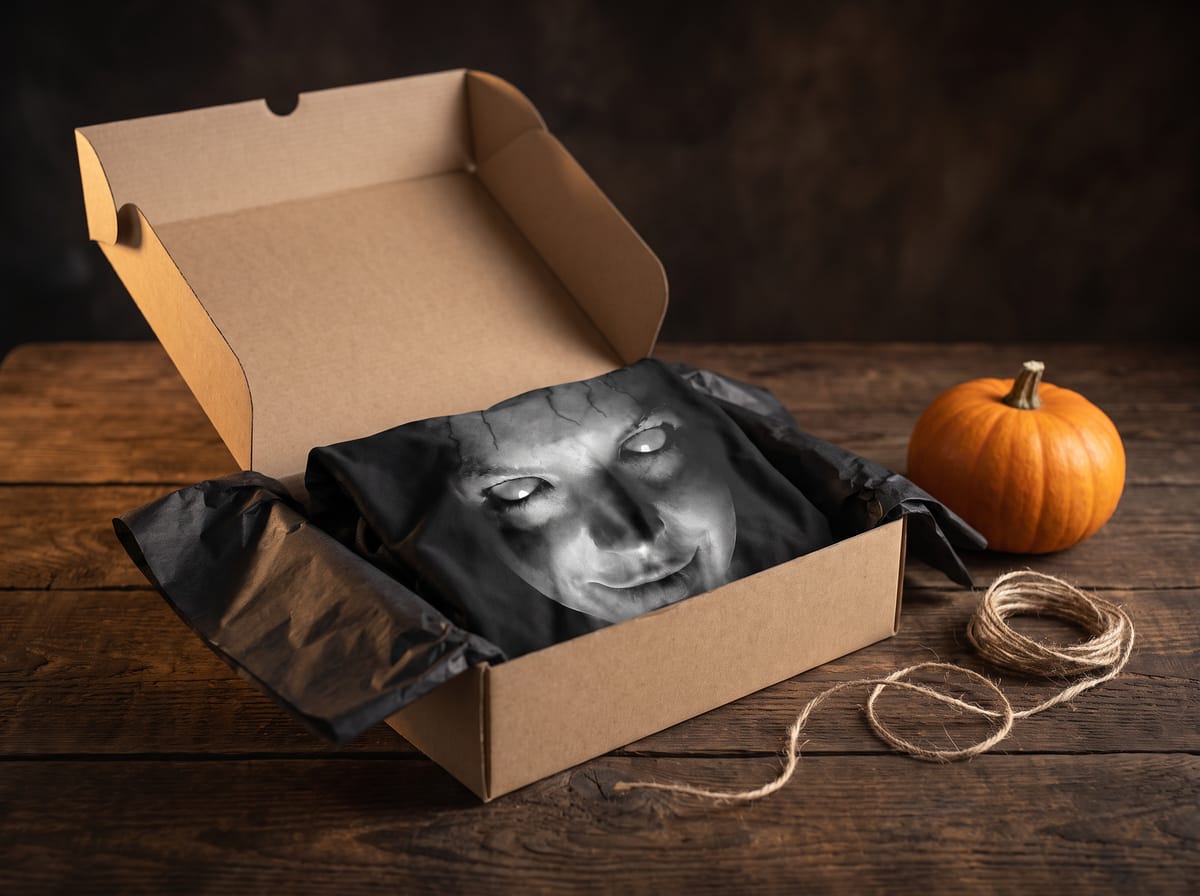 Złożony pokrowiec Lumaween w pudełku prezentowym
